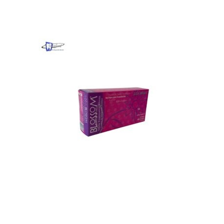 guantes de nitrilo chico blossom lila caja con 100 guantes