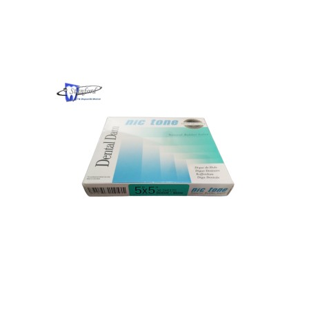 Dique de hule mediano 5×5 verde Nictone c/36