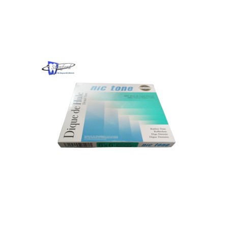Dique de hule mediano 6×6 verde Nictone c/36