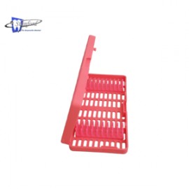 Cassette instrumento autoclavable rojo (varios colores) con soporte silicona