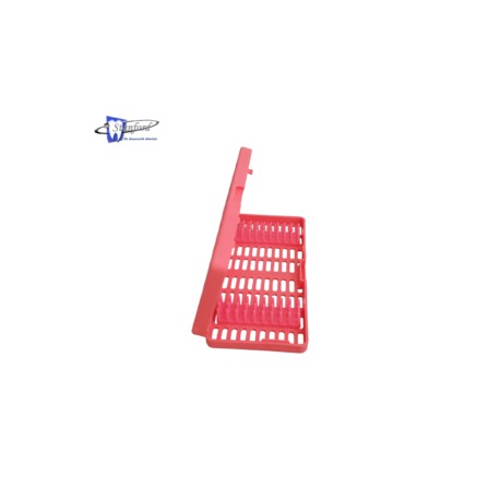 Cassette instrumento autoclavable rojo (varios colores) con soporte silicona