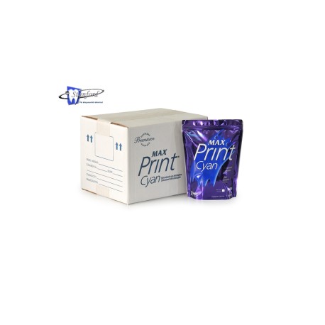 Alginato max print cyan tipo II caja c/10 bolsas de 454gr