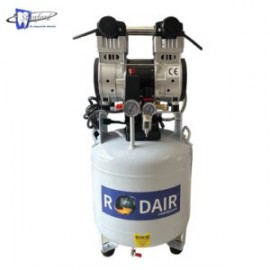 Compresor RODAIR libre de aceite, de un motor 2 hp, modelo SD120/8 con capacidad de 50 L.